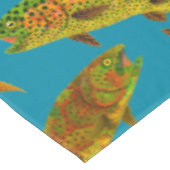 Aspen Leaf Rainbow Trout Seamless Pattern 2018 Tafelkleed (Gekanteld)