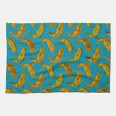 Aspen Leaf Rainbow Trout Seamless Pattern 2018 Theedoek (Horizontaal)