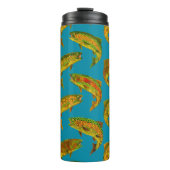 Aspen Leaf Rainbow Trout Seamless Pattern 2018 Thermosbeker (Voorkant)