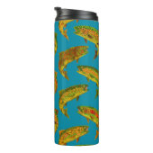 Aspen Leaf Rainbow Trout Seamless Pattern 2018 Thermosbeker (Geroteerd rechts)