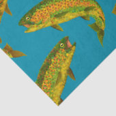 Aspen Leaf Rainbow Trout Seamless Pattern 2018 Tissuepapier (Detail)