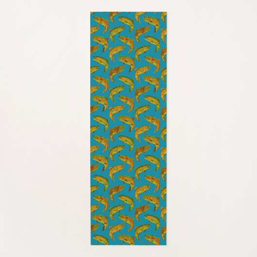 Aspen Leaf Rainbow Trout Seamless Pattern 2018 Yogamat (Voorkant)