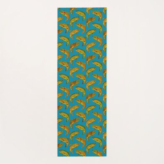 Aspen Leaf Rainbow Trout Seamless Pattern 2018 Yogamat (Achterkant)