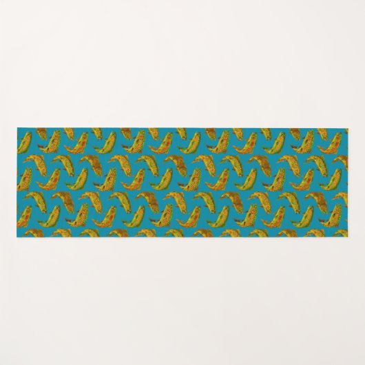 Aspen Leaf Rainbow Trout Seamless Pattern 2018 Yogamat (Voorkant (horizontaal))