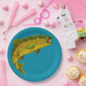 Aspen Leaf Regenboogforel 3 Papieren Bordje (Feest)