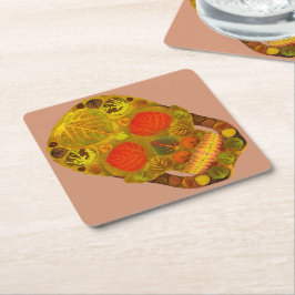 Aspen Leaf Schedel 12 Kartonnen Onderzetters