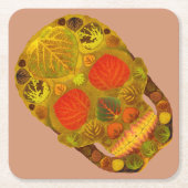 Aspen Leaf Schedel 12 Kartonnen Onderzetters (Voorkant)