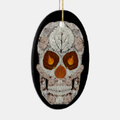 Aspen Leaf Skull 11 ovaal Ornament (Rechts)