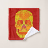 Aspen Leaf Skull 13 Bad Handdoek (Wasdoekje)