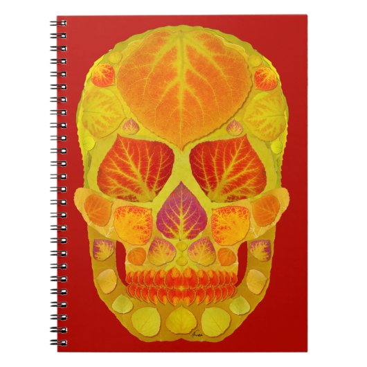 Aspen Leaf Skull 13 Notitieboek (Voorkant)