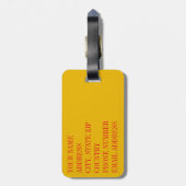 Aspen Leaf Skull 16 Bagagelabel (Achterkant verticaal)