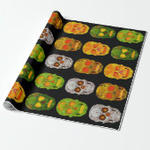 Aspen Leaf Skulls Cadeaupapier (Uitgerold)