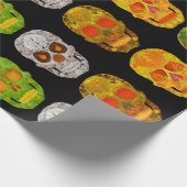 Aspen Leaf Skulls Cadeaupapier (Hoek)