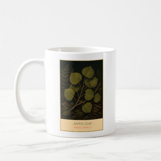 Aspen Leaf – Vintage Botanische Mok (Links)