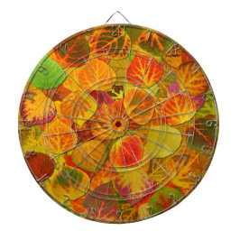 Aspen Leaves Collage Solid Medley 1 Dartbord