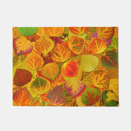 Aspen Leaves Collage Solid Medley 1 Deurmat (Voorkant)