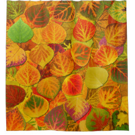 Aspen Leaves Collage Solid Medley 1 Douchegordijn