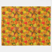 Aspen Leaves Collage Solid Medley 1 Fleece Deken (Voorkant (Horizontaal))
