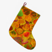 Aspen Leaves Collage Solid Medley 1 Grote Kerstsok (Voorkant (Hangend))