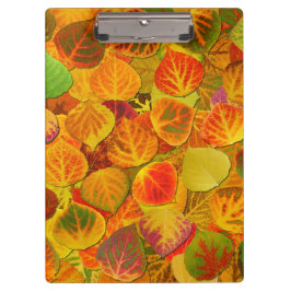 Aspen Leaves Collage Solid Medley 1 Klembord