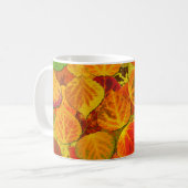 Aspen Leaves Collage Solid Medley 1 Koffiemok (Voorkant links)