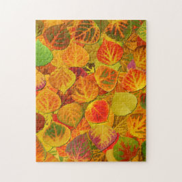 Aspen Leaves Collage Solid Medley 1 Legpuzzel