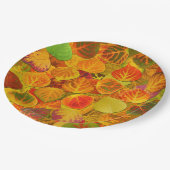 Aspen Leaves Collage Solid Medley 1 Papieren Bordje (Gekanteld)