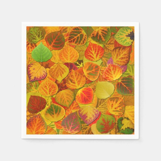 Aspen Leaves Collage Solid Medley 1 Servetten (Voorkant)
