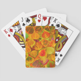 Aspen Leaves Collage Solid Medley 1 Speelkaarten