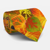 Aspen Leaves Collage Solid Medley 1 Stropdas (Opgerold)