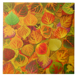 Aspen Leaves Collage Solid Medley 1 Tegeltje