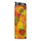 Aspen Leaves Collage Solid Medley 1 Thermosbeker (Geroteerd rechts)