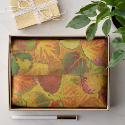 Aspen Leaves Collage Solid Medley 1 Tissuepapier (Geschenk)