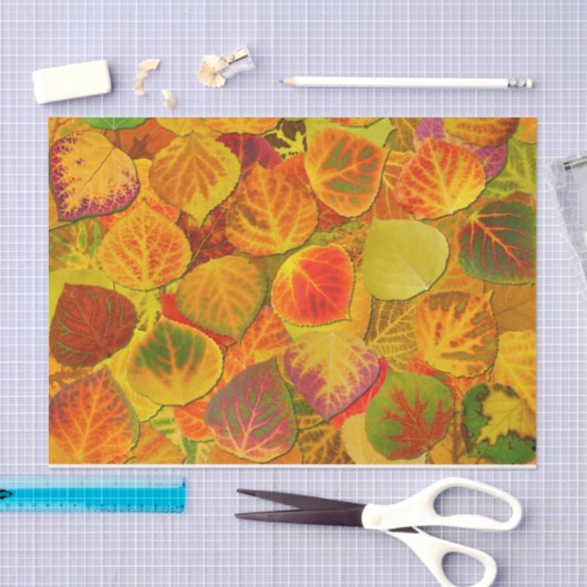 Aspen Leaves Collage Solid Medley 1 Tissuepapier (Craft)