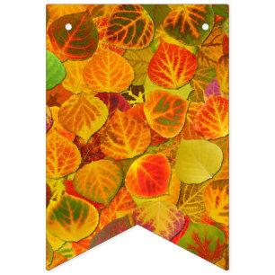 Aspen Leaves Collage Solid Medley 1 Vlaggetjes