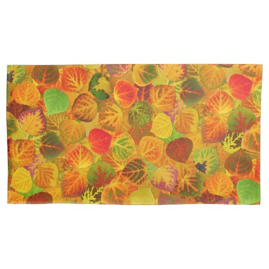 Aspen Leaves collage solid medley naadloos 1 Kussensloop (Voorkant-Links)