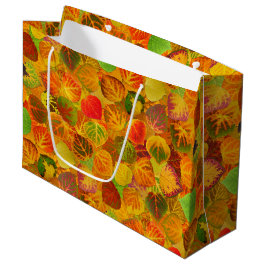 Aspen Leaves collage solid medley naadloos 1 Large Cadeautasje