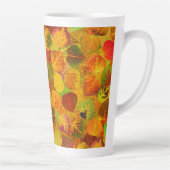 Aspen Leaves collage solid medley naadloos 1 Latte Mok (Rechts)