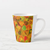 Aspen Leaves collage solid medley naadloos 1 Latte Mok (Rechts)