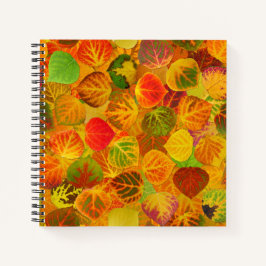Aspen Leaves collage solid medley naadloos 1 Notitieboek