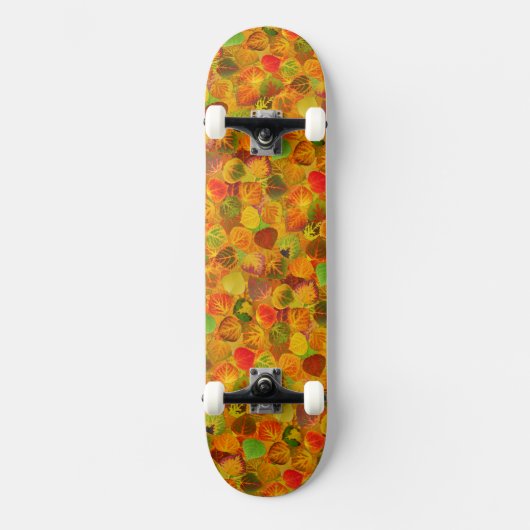 Aspen Leaves collage solid medley naadloos 1 Persoonlijk Skateboard (Voorkant)