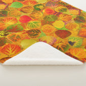 Aspen Leaves collage solid medley naadloos 1 Sherpa Deken (3/4)