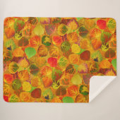 Aspen Leaves collage solid medley naadloos 1 Sherpa Deken (Voorkant (horizontaal))