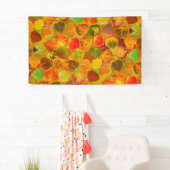 Aspen Leaves Collage Solid Medley Naadloos 1 Spandoek (Insitu)