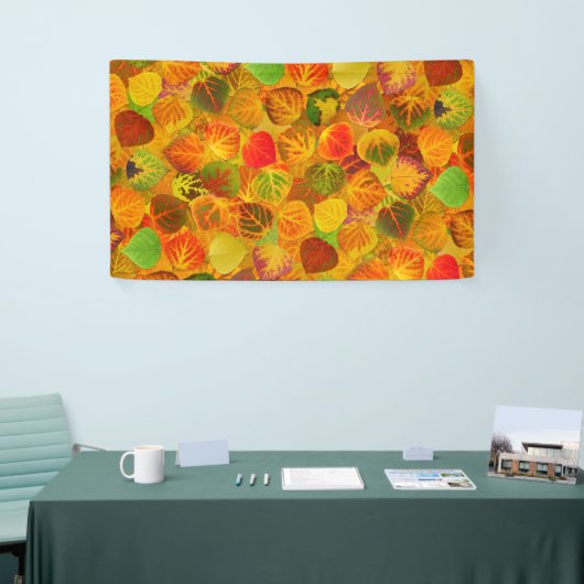 Aspen Leaves Collage Solid Medley Naadloos 1 Spandoek (Beurs)