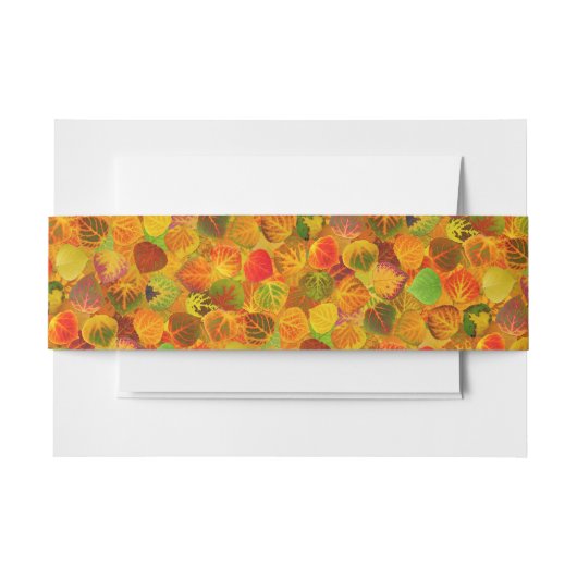 Aspen Leaves Collage Solid Medley Naadloos 1 Uitnodigingen Wikkel (Voorkant Voorbeeld)