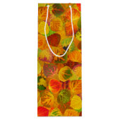 Aspen Leaves collage solid medley naadloos 1 Wijn Cadeautas (Achterkant)