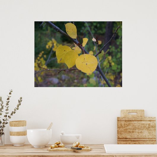 Aspen Leaves Poster (Keuken)