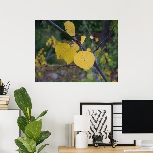 Aspen Leaves Poster (Thuiskantoor)