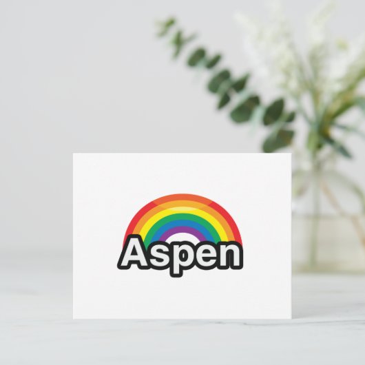 ASPEN LGBT PRIDE RAINBOW - PNG.nl Briefkaart (Staand voorkant)